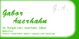 gabor auerhahn business card
